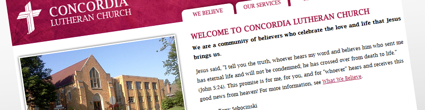 Concordia Lutheran Church Website